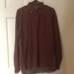 MARTIN GORDON Dark red button down